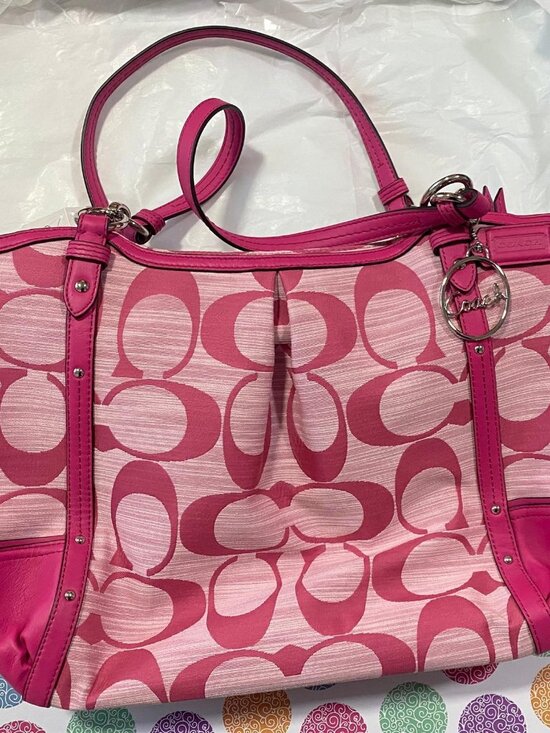 COACH Handbags - Authentic Coach Pink Signature Tote Bag – New with Tags